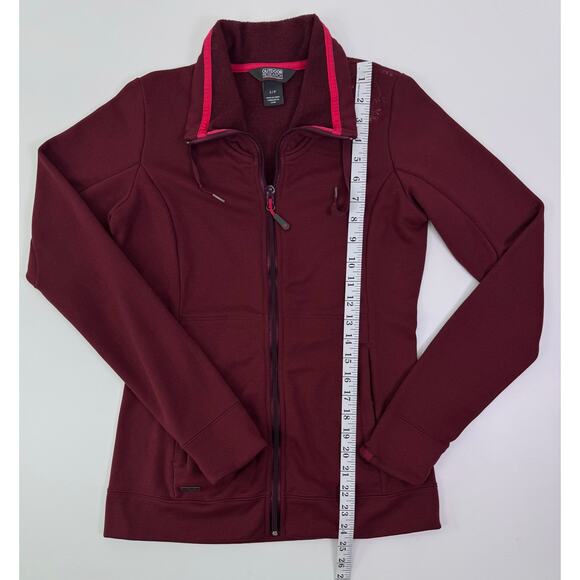 Outdoor Research Burgundy Full Zip Fleece Jacket Size Small Petite - Picture 12 of 12